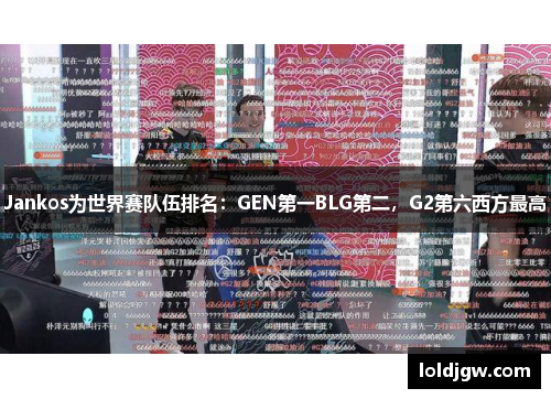 Jankos为世界赛队伍排名：GEN第一BLG第二，G2第六西方最高